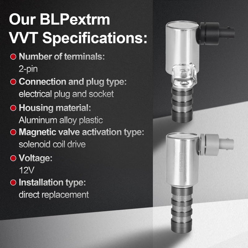 BLPextrm Variable Valve Timing VVT Solenoid Fits for Ford F150 Explorer Taurus Transit Flex Edge Lobo, for Lincoln MKT MKX MKS Navigator 3.3 3.5 3.7L - Camshaft Actuator Solenoid Replace 917-197 917-198 4PCS - Image 4